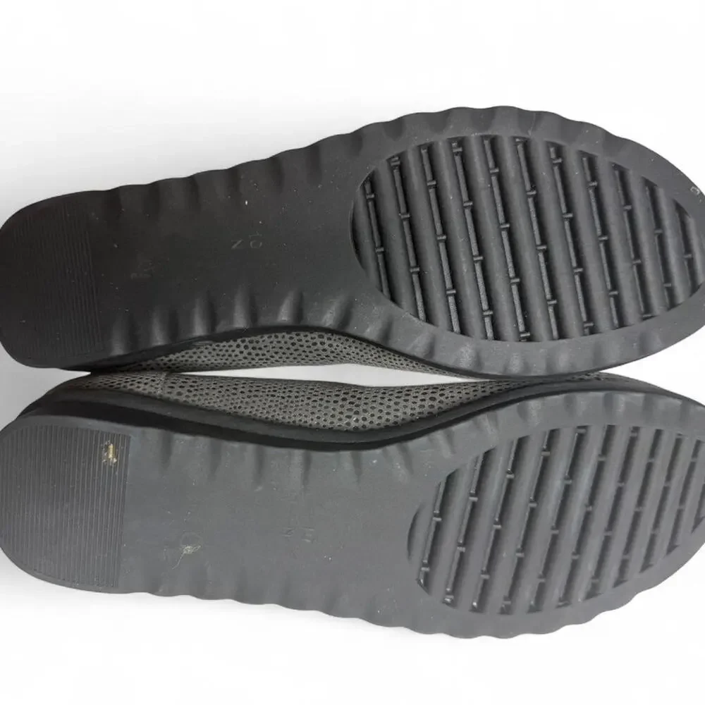 Vaneli Sport Donia Grey Ballet‎ Wedge Flats Comfort Chic Minimal Sz 10